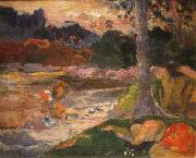 Paul Gauguin, Tahitians on the Riverbank